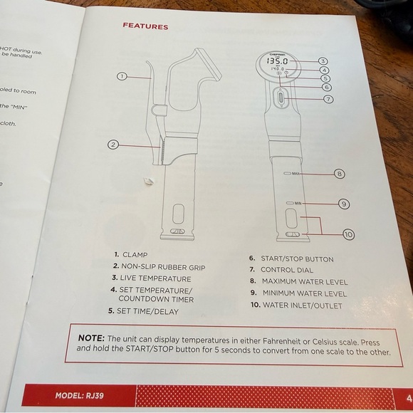 Chefman Sous Vide Cooker Immersion Circulator w/Precise Temperature Program RJ39 - Picture 7 of 10